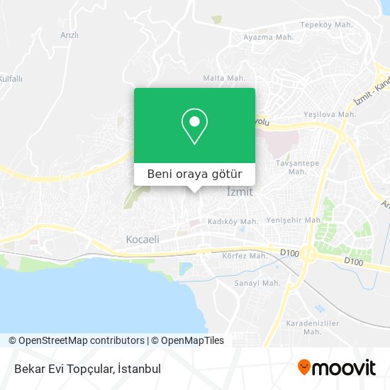 Bekar Evi Topçular harita