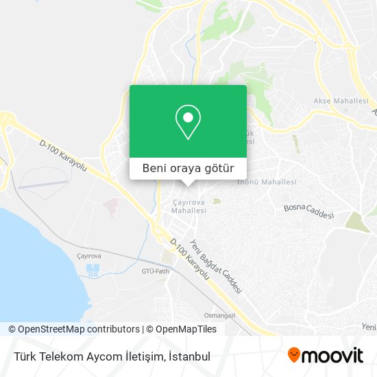 Türk Telekom Aycom İletişim harita