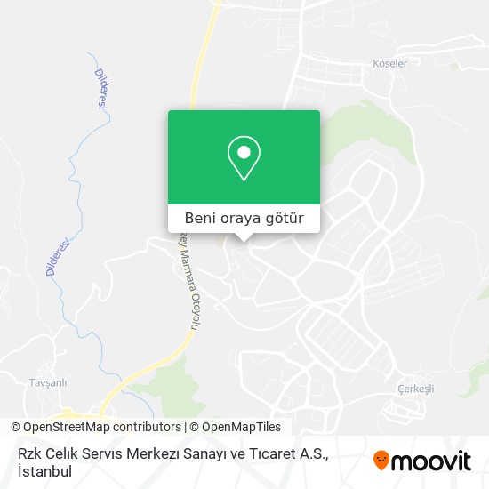 Rzk Celık Servıs Merkezı Sanayı ve Tıcaret A.S. harita