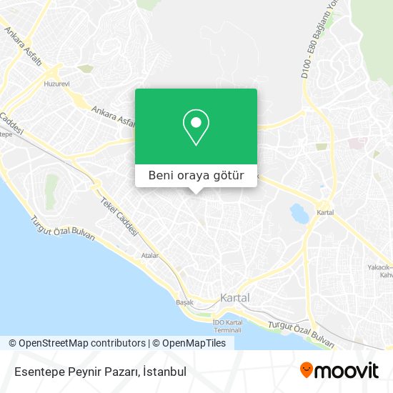 Esentepe Peynir Pazarı harita