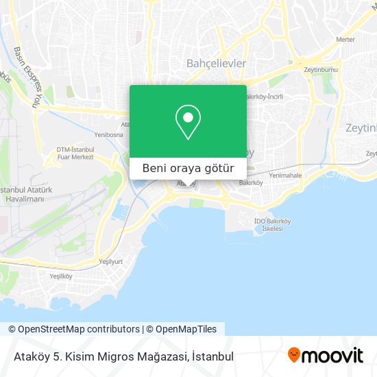 Ataköy 5. Kisim Migros Mağazasi harita