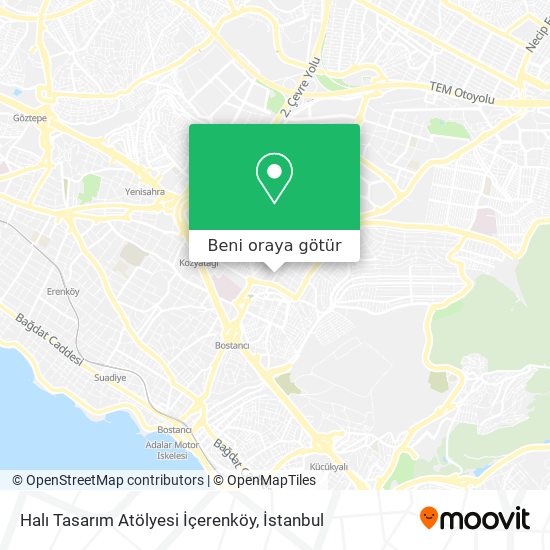 Halı Tasarım Atölyesi İçerenköy harita