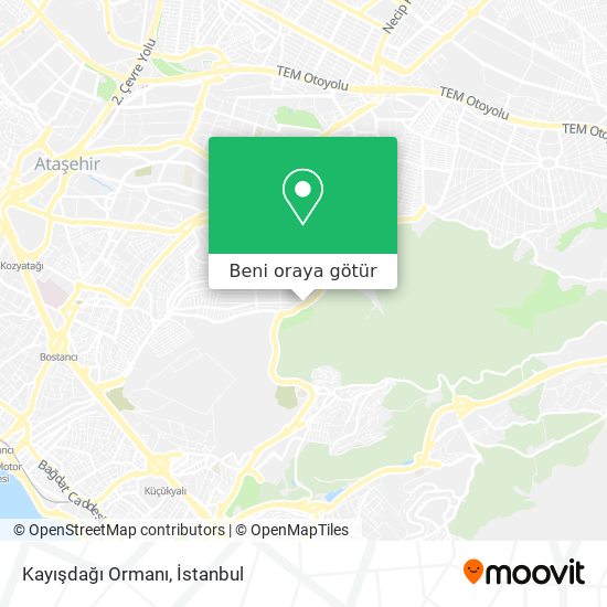 Kayışdağı Ormanı harita