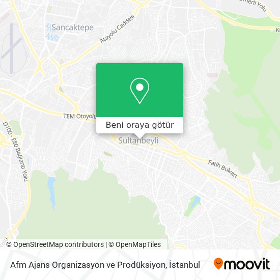 Afm Ajans Organizasyon ve Prodüksiyon harita
