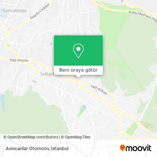 Avincanlar Otomotiv harita