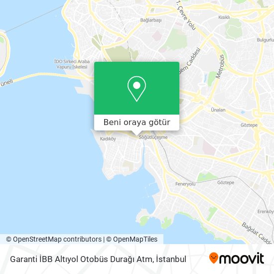 Garanti İBB Altıyol Otobüs Durağı Atm harita