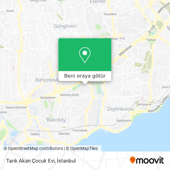 Tarık Akan Çocuk Evi harita