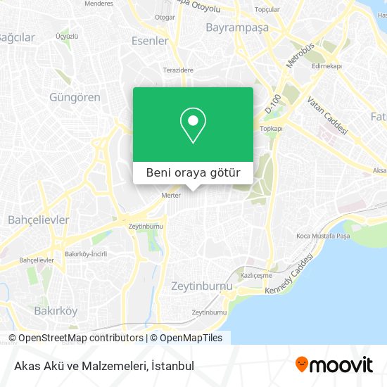 Akas Akü ve Malzemeleri harita