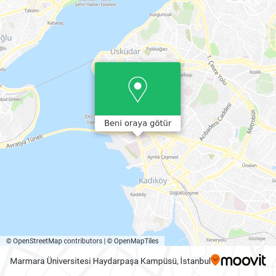 Marmara Üniversitesi Haydarpaşa Kampüsü harita