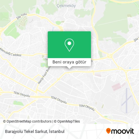 Barajyolu Tekel Sarkut harita