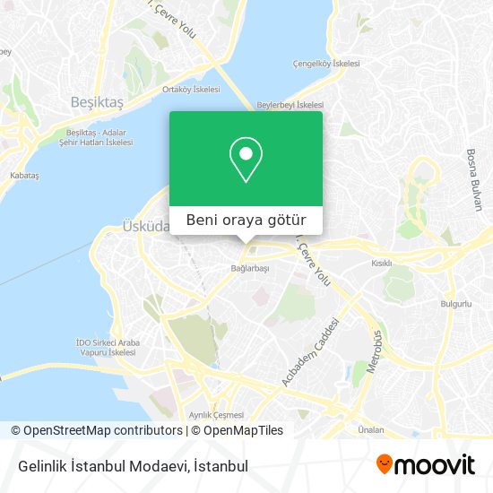 Gelinlik İstanbul Modaevi harita