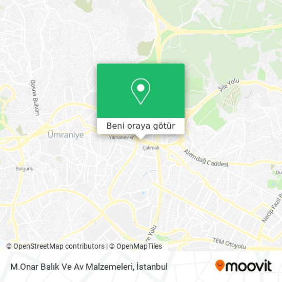 M.Onar Balık Ve Av Malzemeleri harita