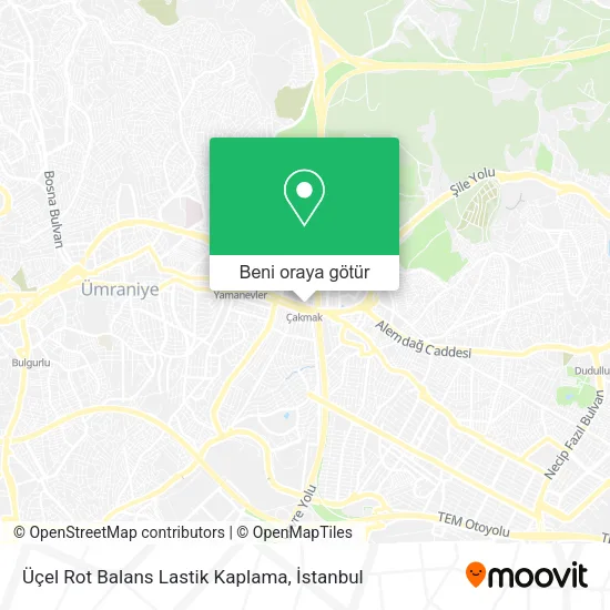 Üçel Rot Balans Lastik Kaplama harita