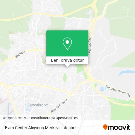 Evim Center Alışveriş Merkezi harita