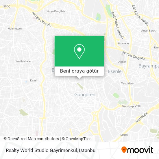 Realty World Studio Gayrimenkul harita