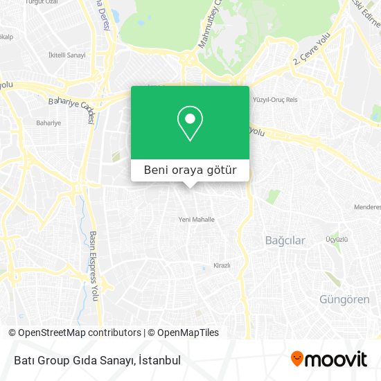 Batı Group Gıda Sanayı harita