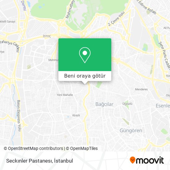Seckınler Pastanesı harita