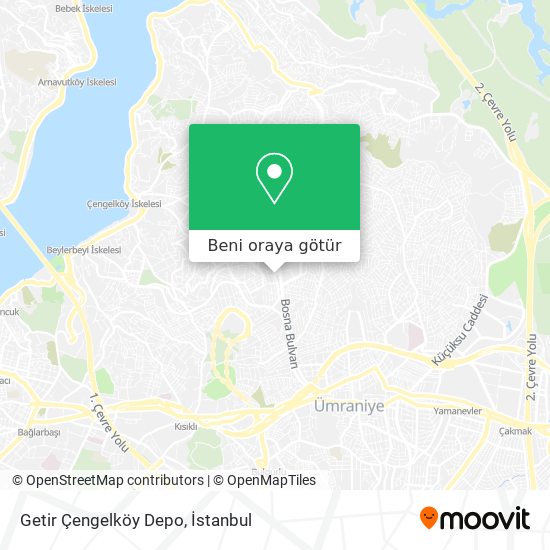 Getir Çengelköy Depo harita
