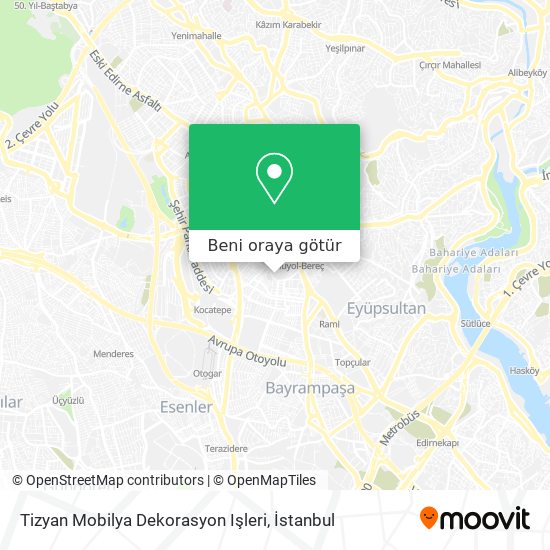 Tizyan Mobilya Dekorasyon Işleri harita