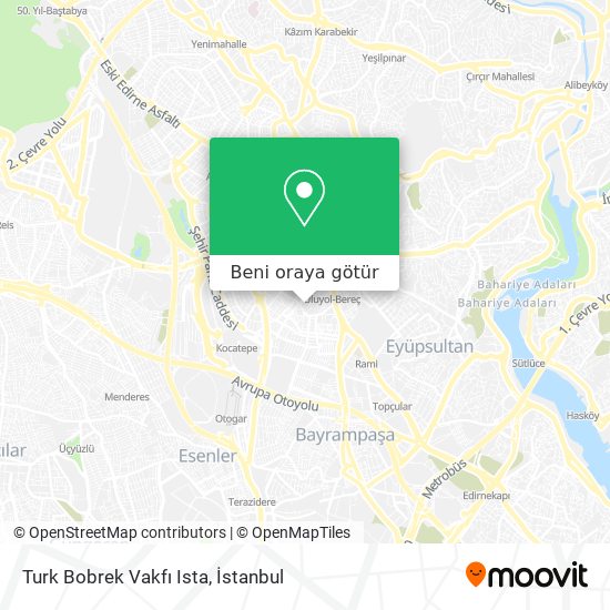 Turk Bobrek Vakfı Ista harita