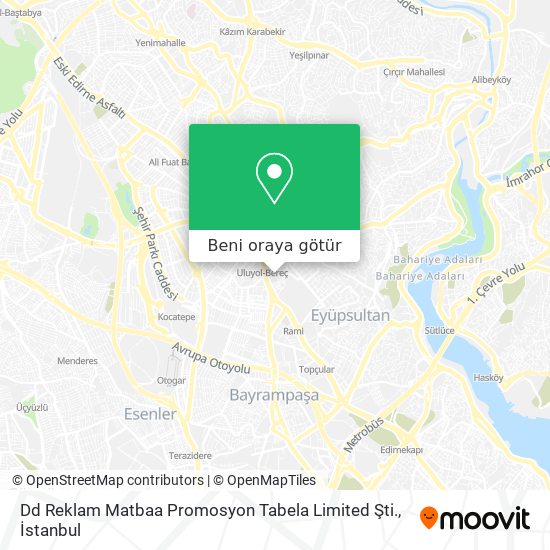 Dd Reklam Matbaa Promosyon Tabela Limited Şti. harita