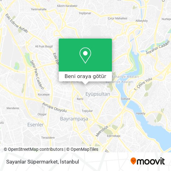 Sayanlar Süpermarket harita