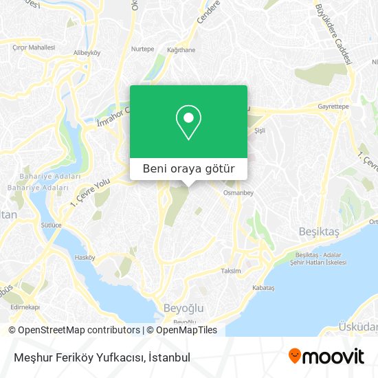 Meşhur Feriköy Yufkacısı harita