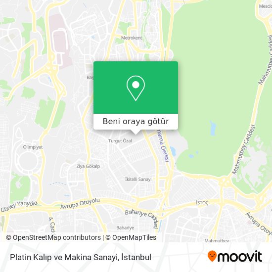 Platin Kalıp ve Makina Sanayi harita