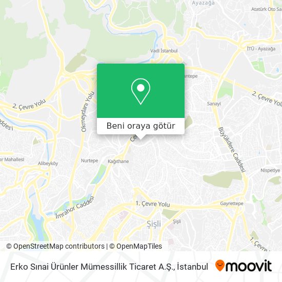 Erko Sınai Ürünler Mümessillik Ticaret A.Ş. harita
