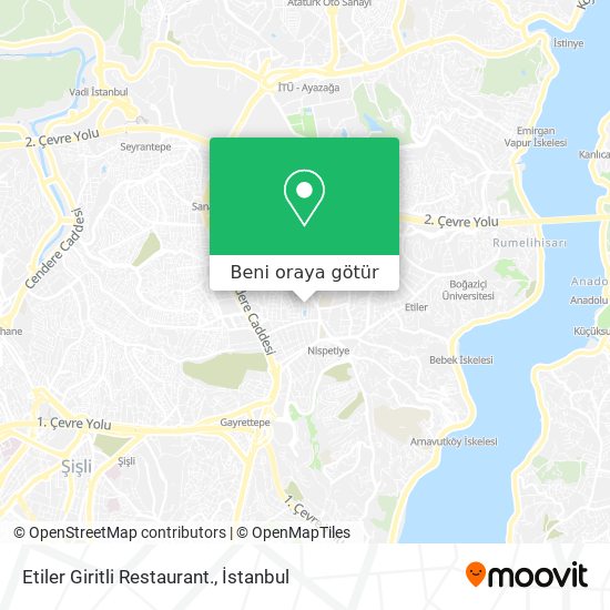 Etiler Giritli Restaurant. harita