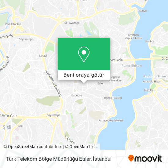Türk Telekom Bölge Müdürlüğü Etiler harita