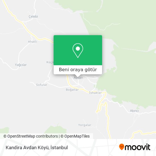 Kandira Avdan Köyü harita