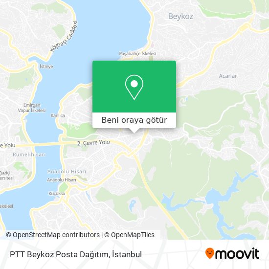 PTT Beykoz Posta Dağıtım harita