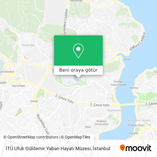 İTÜ Ufuk Güldemir Yaban Hayatı Müzesi harita