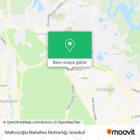 Malkoçoğlu Mahallesi Muhtarlığı harita