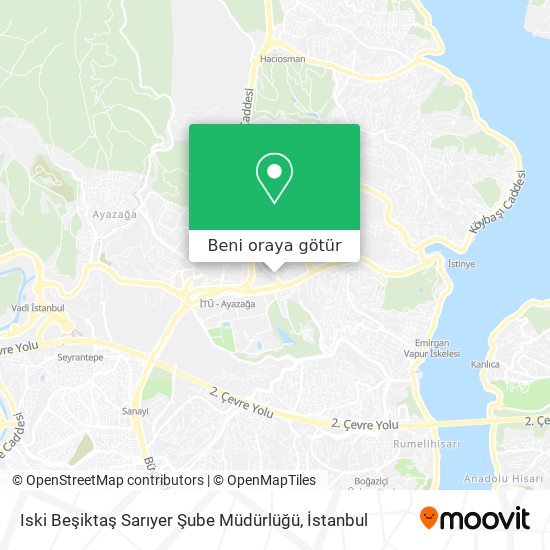 Iski Beşiktaş Sarıyer Şube Müdürlüğü harita