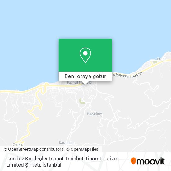 Gündüz Kardeşler İnşaat Taahhüt Ticaret Turizm Limited Şirketi harita