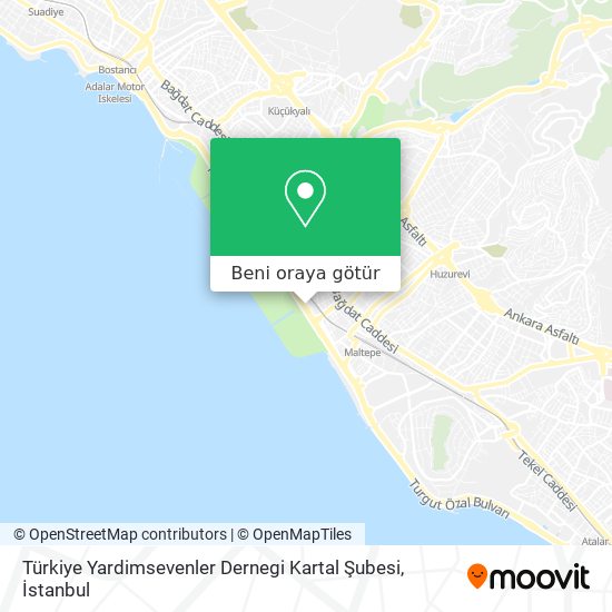 Türkiye Yardimsevenler Dernegi Kartal Şubesi harita