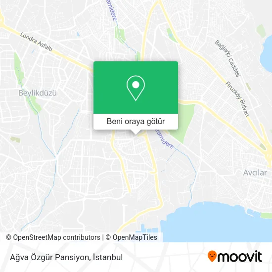 Ağva Özgür Pansiyon harita