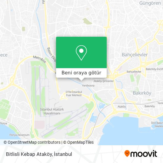 Bitlisli Kebap Ataköy harita