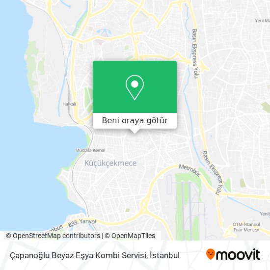 Çapanoğlu Beyaz Eşya Kombi Servisi harita