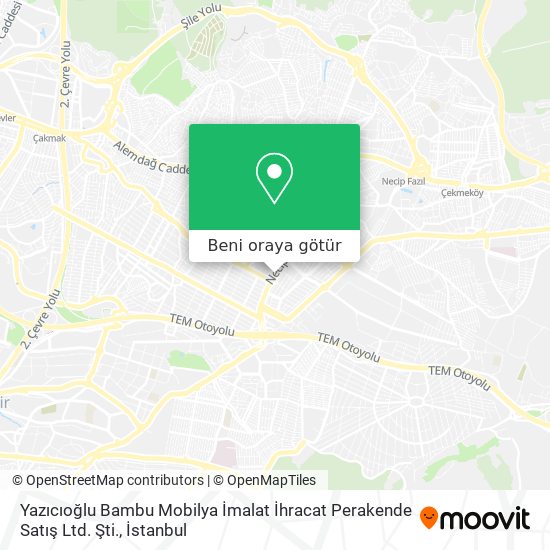 Yazıcıoğlu Bambu Mobilya İmalat İhracat Perakende Satış Ltd. Şti. harita