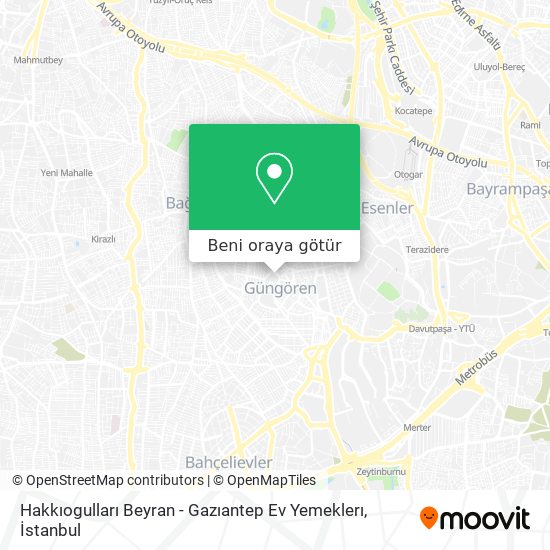 Hakkıogulları Beyran - Gazıantep Ev Yemeklerı harita