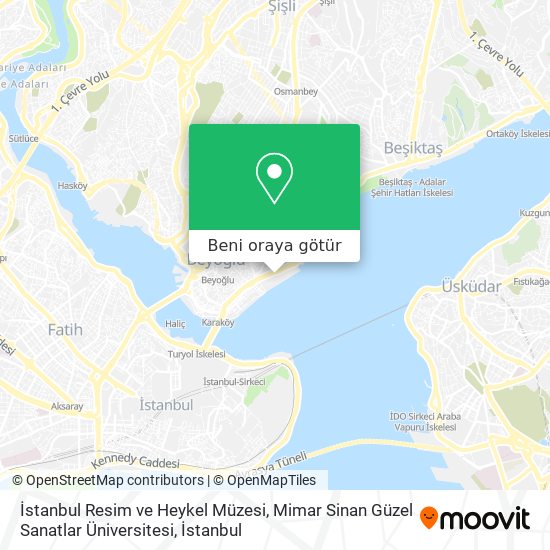 İstanbul Resim ve Heykel Müzesi, Mimar Sinan Güzel Sanatlar Üniversitesi harita