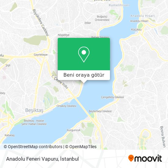 Anadolu Feneri Vapuru harita