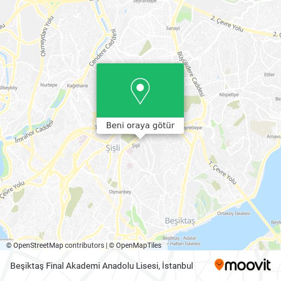 Beşiktaş Final Akademi Anadolu Lisesi harita