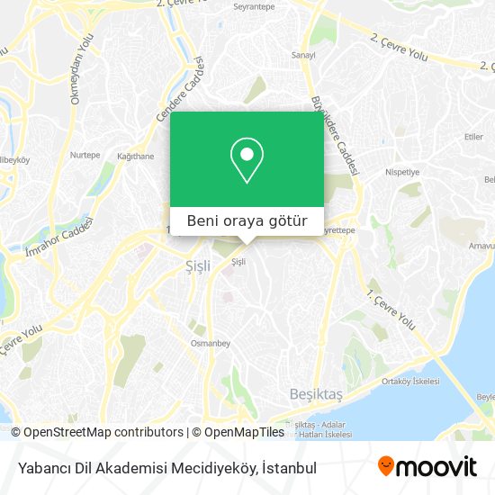 Yabancı Dil Akademisi Mecidiyeköy harita