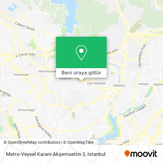 Metro-Veysel Karani-Akşemsettin 3 harita