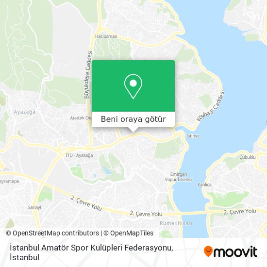 İstanbul Amatör Spor Kulüpleri Federasyonu harita