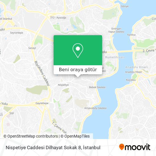 Nispetiye Caddesi Dilhayat Sokak 8 harita